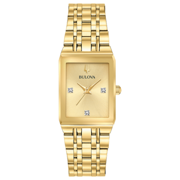 97P140 Bulova Quadra Yellow Gold-Tone Women's Watch
