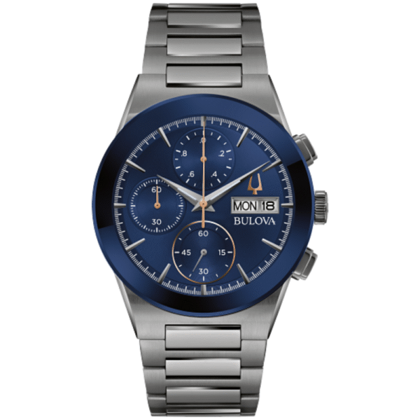 Bulova 98C143 Millennia Chronograph Quartz Blue Dial Men's Watch