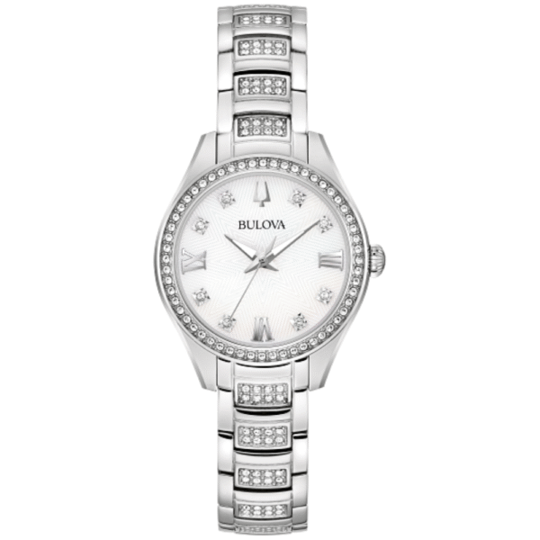 Bulova 96L311 Crystal Stainless Steel Quartz Women's Watch