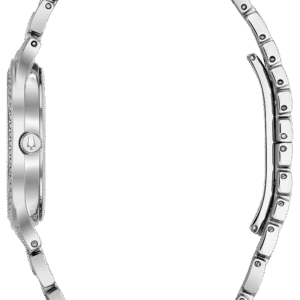 Bulova 96L243 Crystal Silver Dial Stainless Steel Ladies Watch