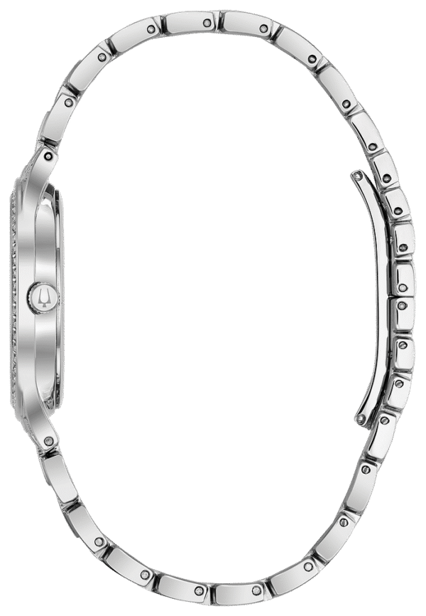 Bulova 96L243 Crystal Silver Dial Stainless Steel Ladies Watch