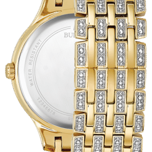 Bulova 98L263 Phantom Gold Silver Dial Crystal Ladies Watch