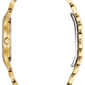Bulova 98L263 Phantom Gold Silver Dial Crystal Ladies Watch