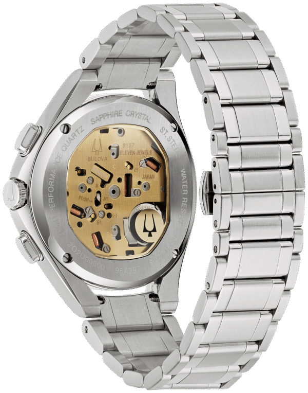 96A297 Bulova Curv Chronograph Quartz Green Dial Men's Watch - Image 3
