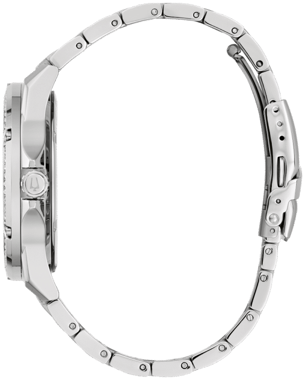 96K114 Bulova Bracelet Crystal Silver-Tone Dial Men's Watch - Image 2