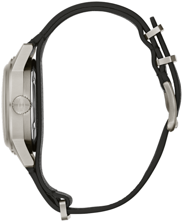 Bulova Hack Ivory Dial Leather Strap Men’s Watch – 96A246