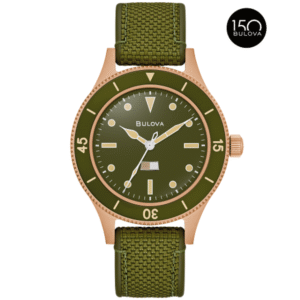 Bulova 98A324 Automatic Mil-Ships Special Edition Khaki Men's Watch
