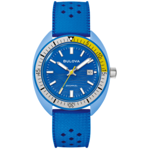 98B445 Bulova Snorkel Blue Dial Rubber Strap Men's Watch